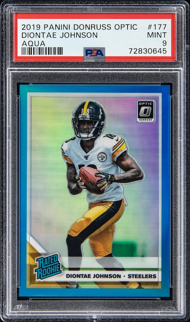 2019 Panini Donruss Optic Diontae Johnson Aqua #177 card image