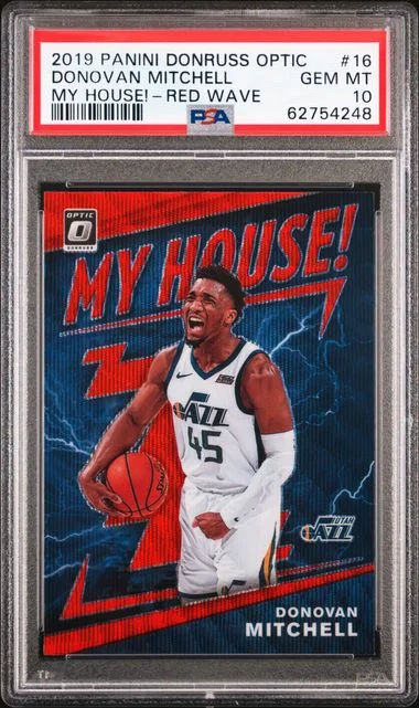 2019 Panini Donruss Optic Donovan Mitchell My House! #16 card image