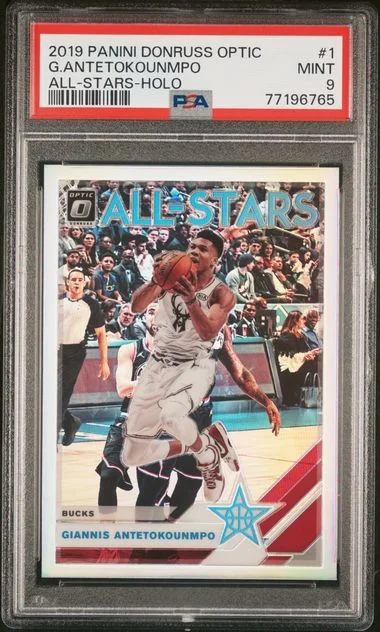 2019 Panini Donruss Optic Giannis Antetokounmpo All-Stars #1 card image