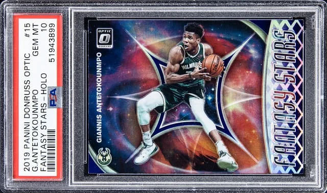 2019 Panini Donruss Optic Giannis Antetokounmpo Fantasy Stars Holo #15 card image