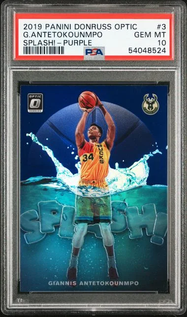 2019 Panini Donruss Optic Giannis Antetokounmpo Splash! #3 card image