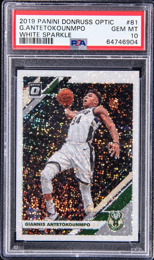 2019 Panini Donruss Optic Giannis Antetokounmpo Green #81 card image