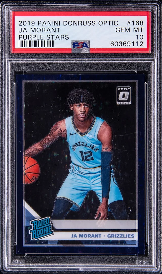 2019 Panini Donruss Optic Ja Morant Purple Stars #168 card image