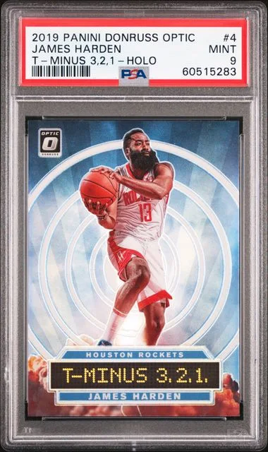 2019 Panini Donruss Optic James Harden T-Minus 3,2,1 #4 card image
