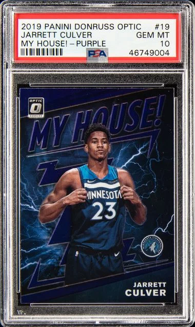 2019 Panini Donruss Optic Jarrett Culver My House! Purple #19 card image