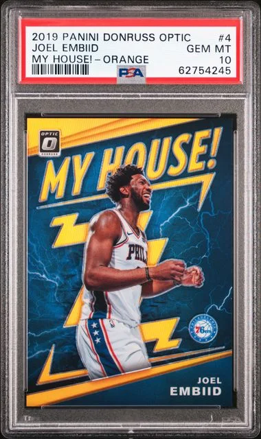 2019 Panini Donruss Optic Joel Embiid My House! #4 card image