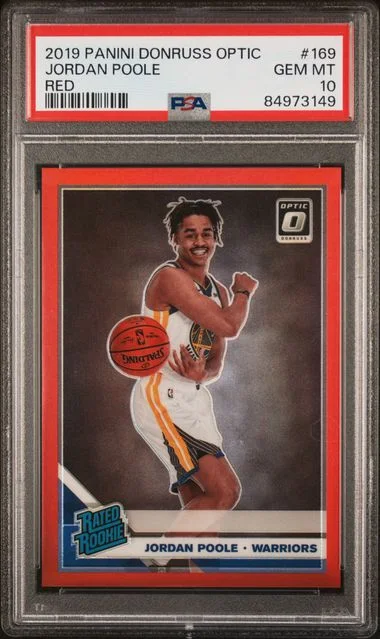 2019 Panini Donruss Optic Jordan Poole Red #169 card image