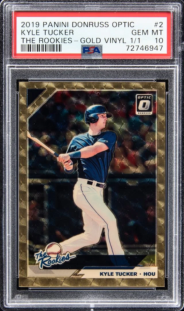 2019 Panini Donruss Optic Kyle Tucker The Rookies Gold Vinyl #TR-2 card image