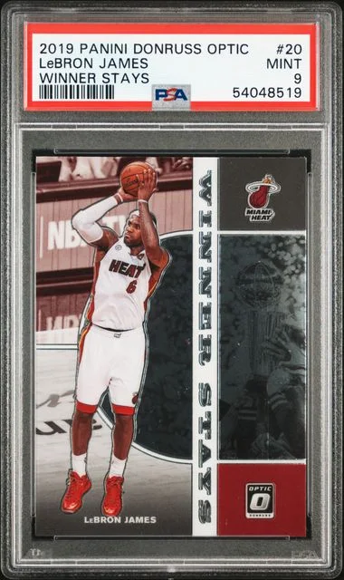 2019 Panini Donruss Optic LeBron James Winner Stays #20 card image