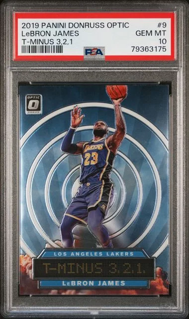 2019 Panini Donruss Optic LeBron James T-Minus 3,2,1 #9 card image