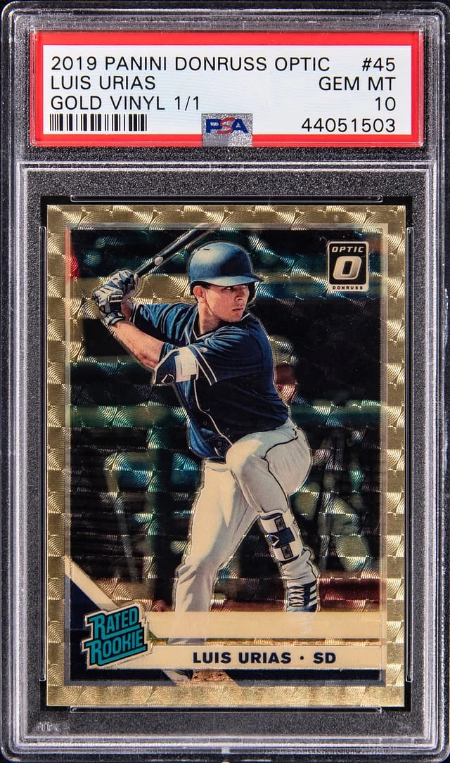 2019 Panini Donruss Optic Luis Urias Gold Vinyl #45 card image