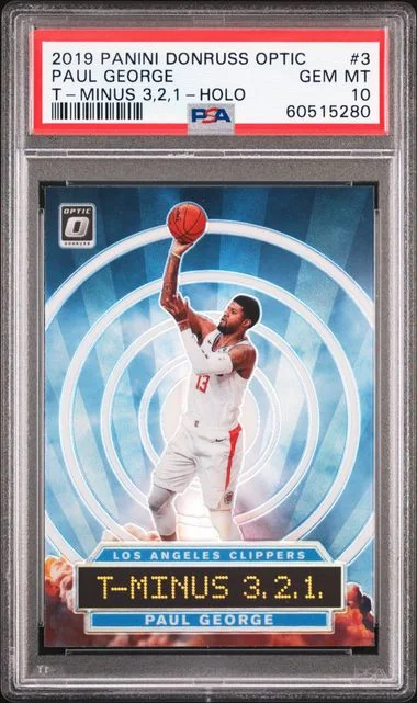 2019 Panini Donruss Optic Paul George T-Minus 3,2,1 #3 card image