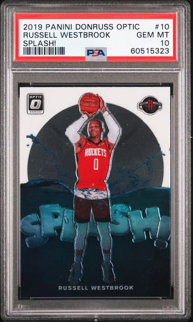 2019 Panini Donruss Optic Russell Westbrook Splash! #10 card image