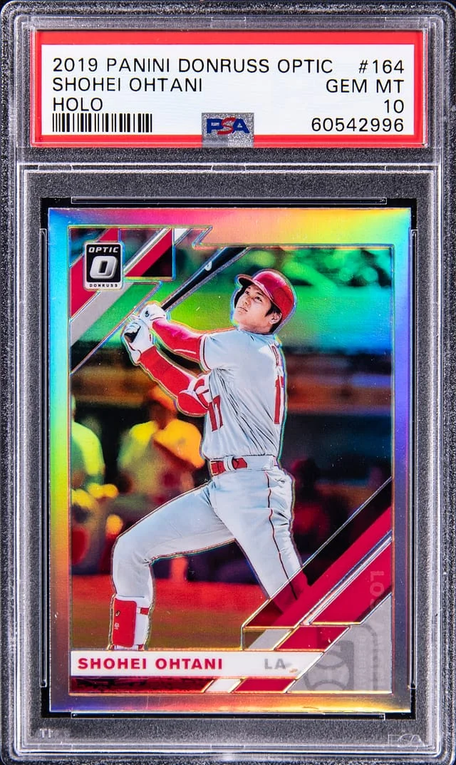 2019 Panini Donruss Optic Shohei Ohtani Carolina Blue And White #164 card image