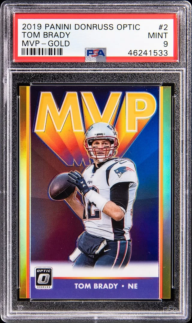 2019 Panini Donruss Optic Tom Brady MVP Gold #2 card image