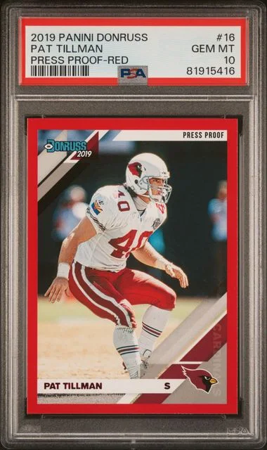2019 Panini Donruss Pat Tillman Press Proof-Red #16 card image