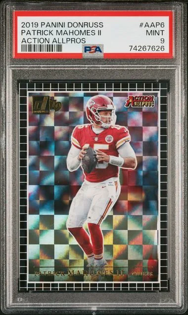 2019 Panini Donruss Patrick Mahomes II Action Allpros #AAP6 card image