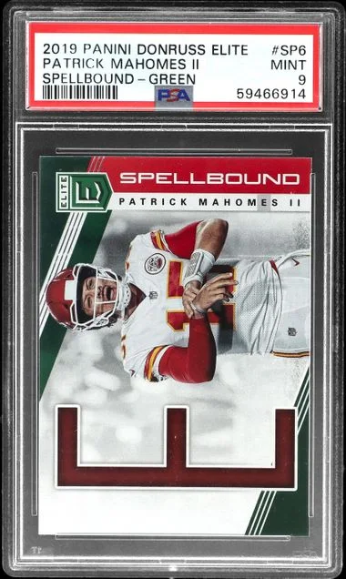 2019 Panini Donruss Patrick Mahomes II Elite Spellbound Green #SP-6 card image