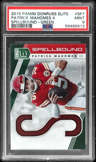 2019 Panini Donruss Patrick Mahomes II Elite Spellbound Green #SP-7 card image