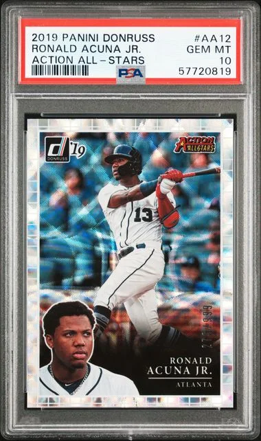 2019 Panini Donruss Ronald Acuna Jr. Action All-Stars #AA12 card image