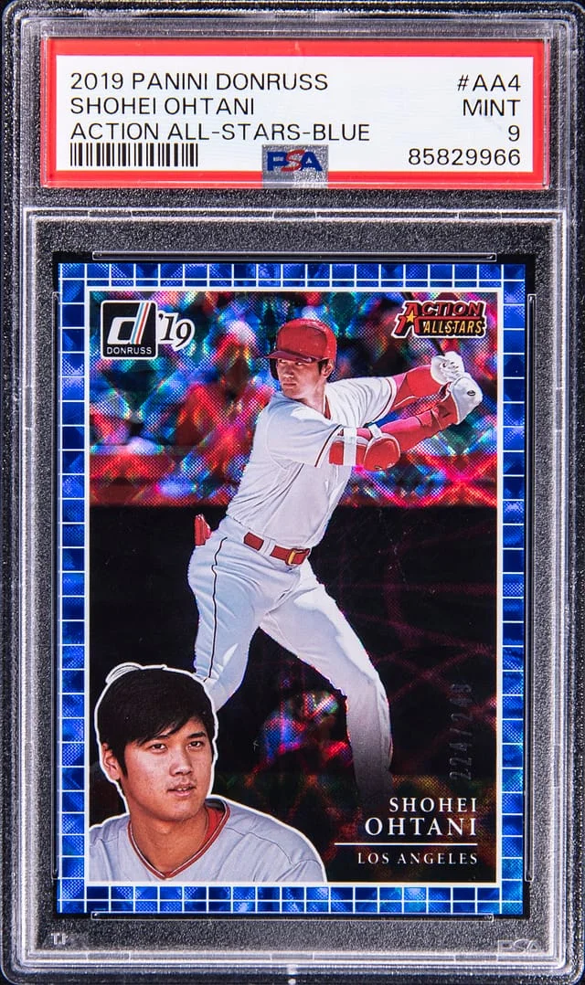 2019 Panini Donruss Shohei Ohtani Action All-Stars Blue #AA4 card image