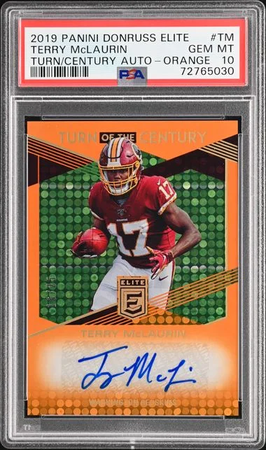 2019 Panini Donruss Terry McLaurin Elite Turn of the Century Autographs Orange #TC-TM card image