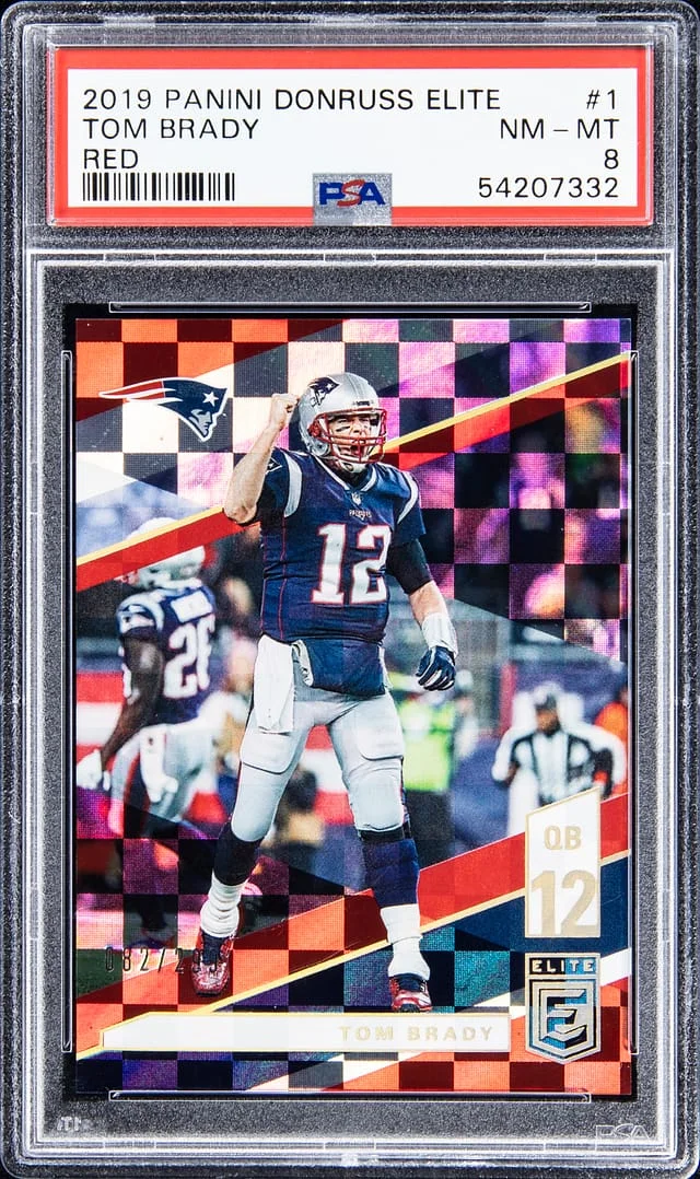 2019 Panini Donruss Tom Brady Elite Red #1 card image