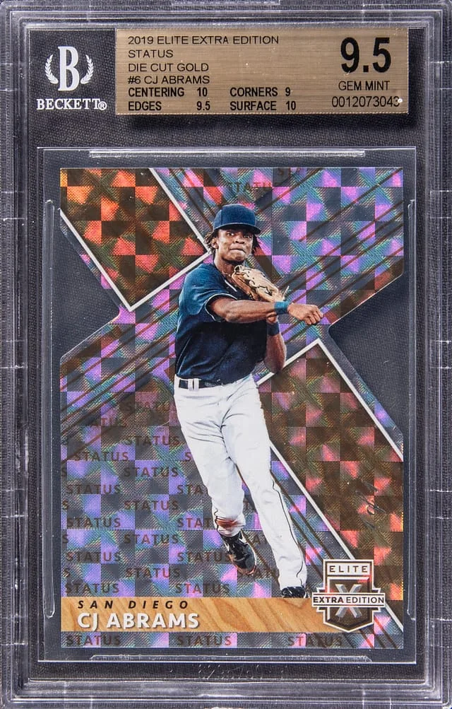 2019 Panini Elite Extra Edition Cj Abrams Status Die-Cut Gold #6 card image