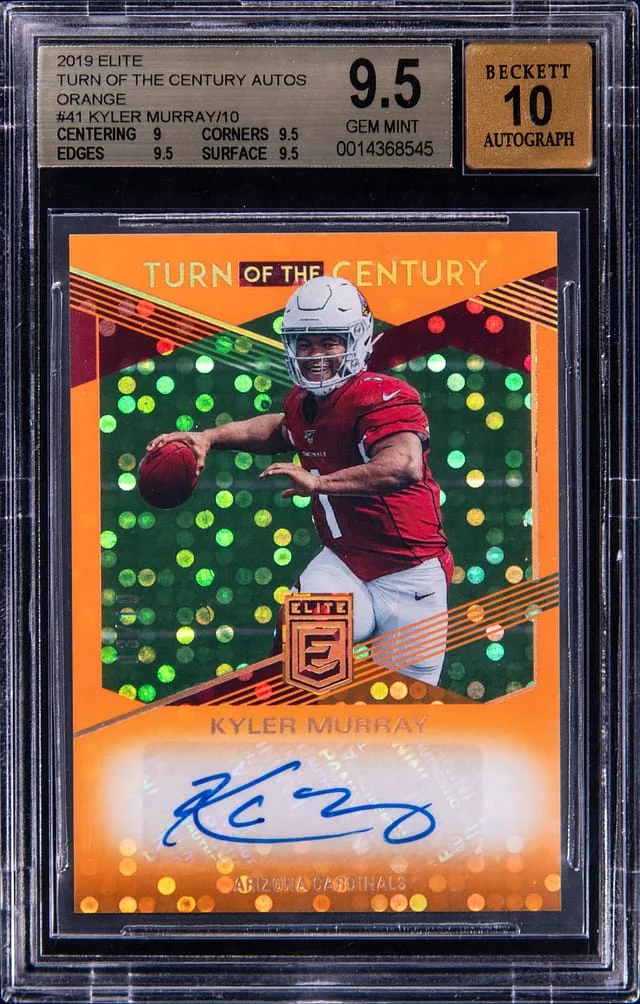 2019 Panini Elite Kyler Murray Turn of the Century Autos Orange #TC-KM2 card image
