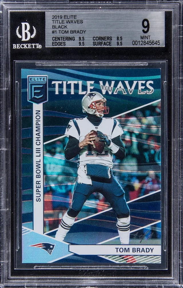 2019 Panini Elite Tom Brady Title Waves Black #TW-1 card image