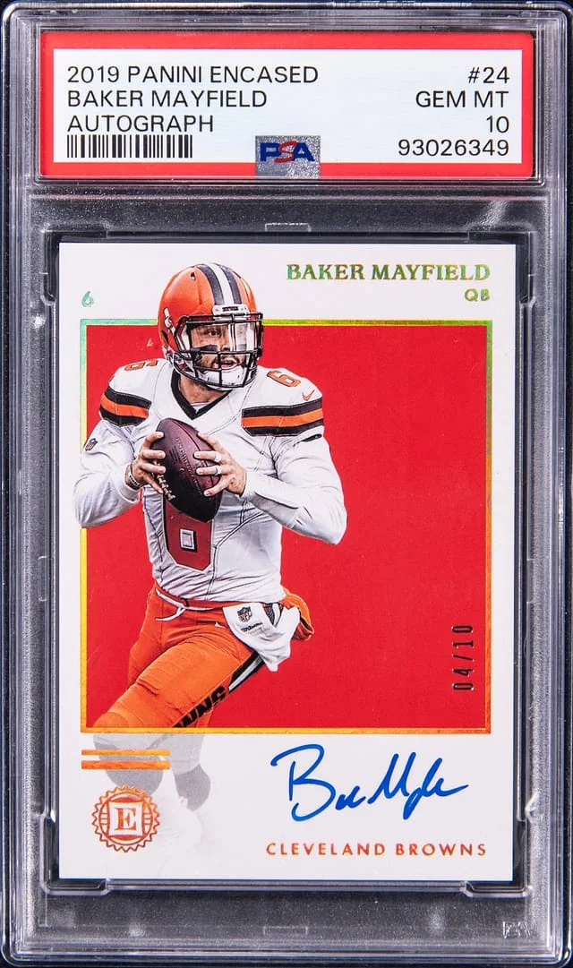 2019 Panini Encased Baker Mayfield Autograph #24 card image