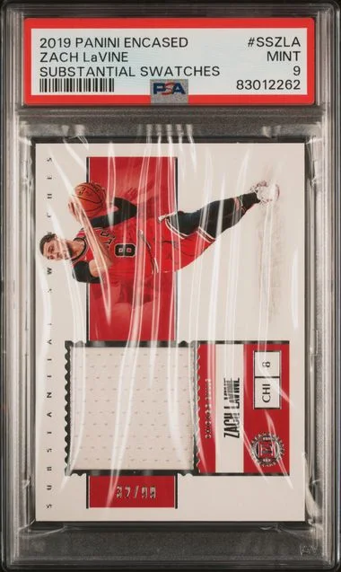 2019 Panini Encased Substantial Swatches Sszla Zach Lavine #no-number card image