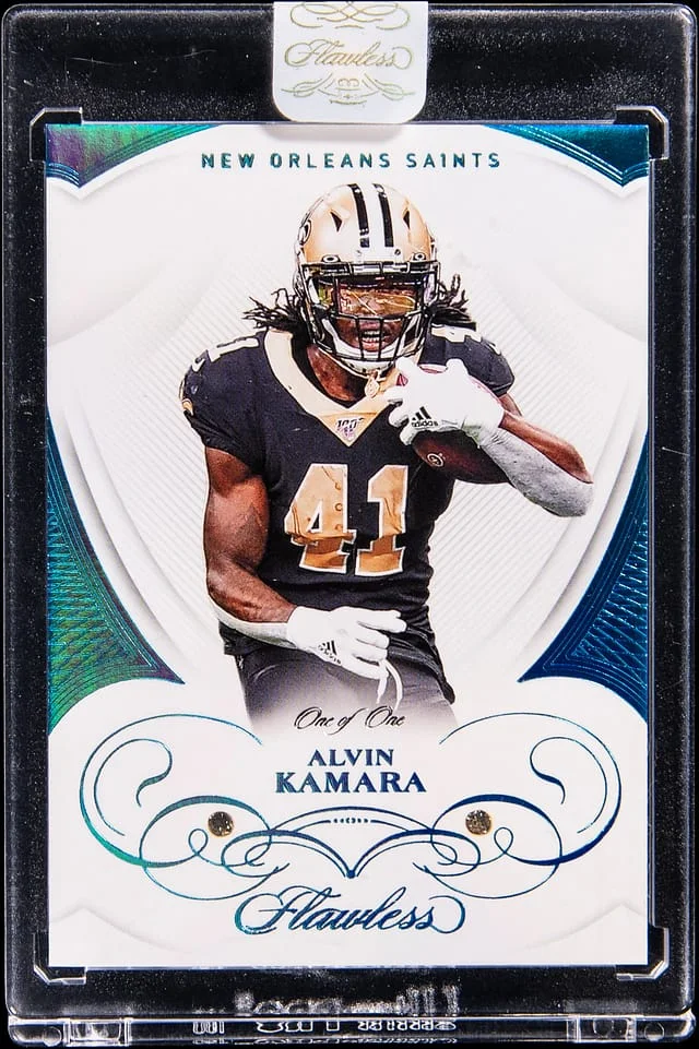 2019 Panini Flawless Alvin Kamara Veterans Platinum #43 card image
