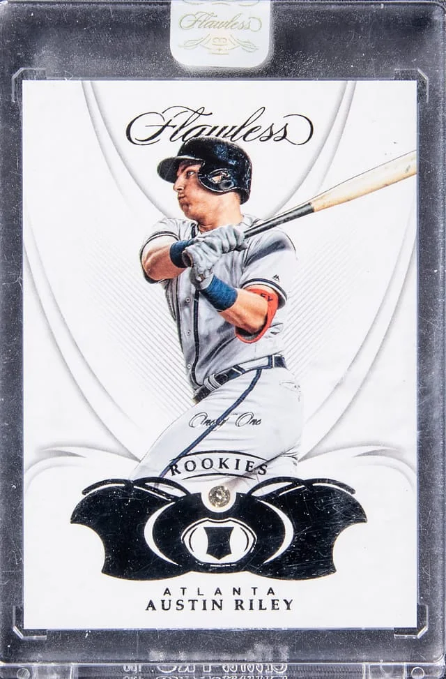 2019 Panini Flawless Austin Riley Relic - Panini Encased #62 card image