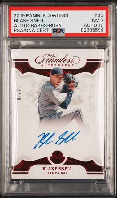 2019 Panini Flawless Blake Snell Autographs Ruby #BS card image