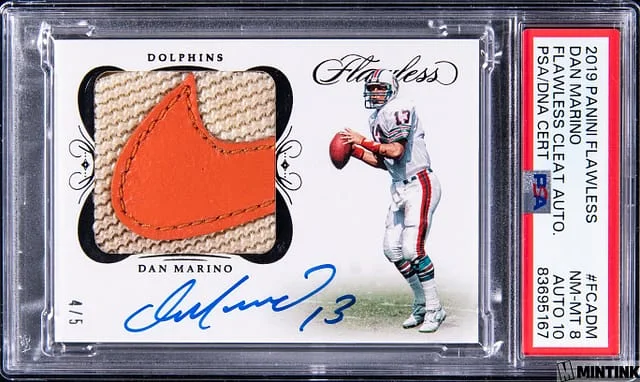 2019 Panini Flawless Dan Marino Flawless Cleat Autographs #FCADM card image