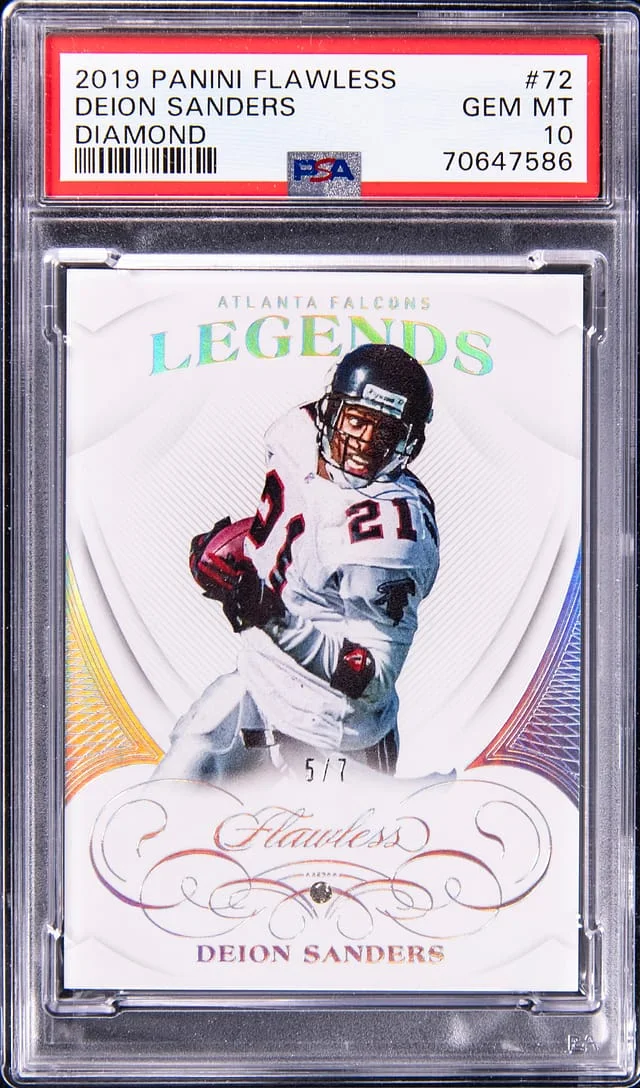 2019 Panini Flawless Deion Sanders Diamond #72 card image