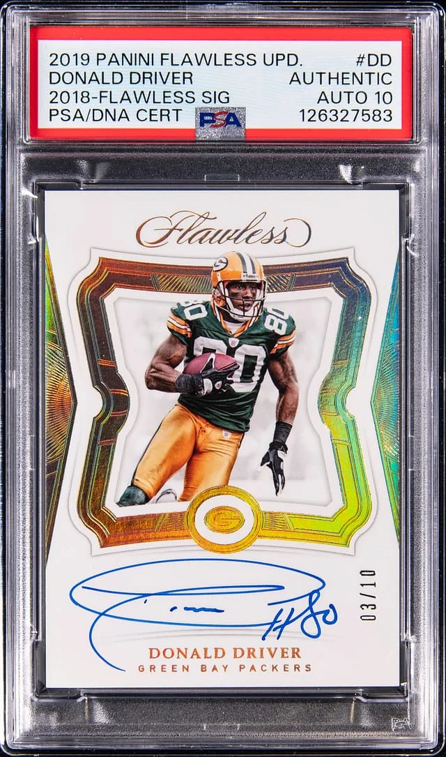 2019 Panini Flawless Donald Driver 18 Update Signatures #FS-DD card image