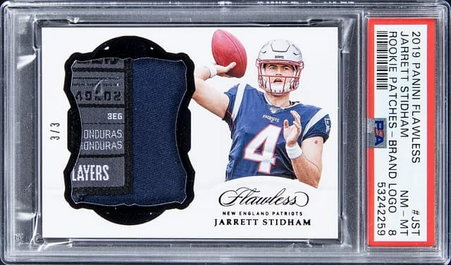 2019 Panini Flawless Jarrett Stidham Patches Brand Logo #PAT-JST card image