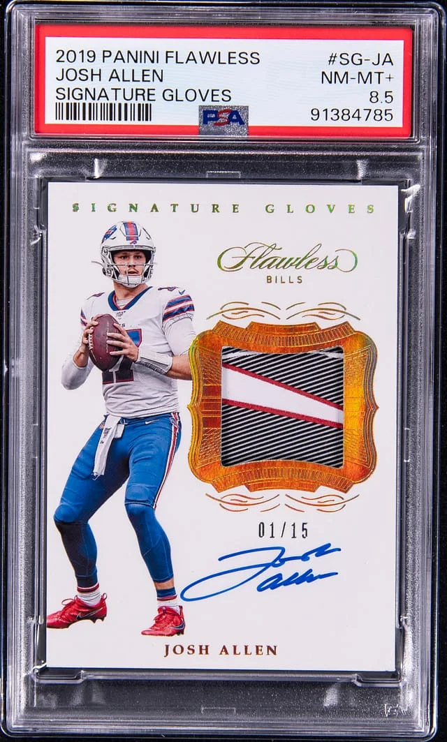 2019 Panini Flawless Josh Allen Signature Gloves #SG-JA card image