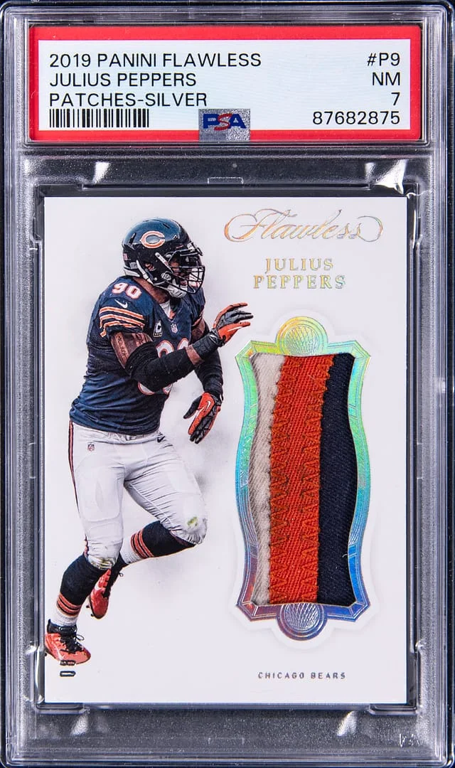 2019 Panini Flawless Julius Peppers Patches Silver #P9 card image