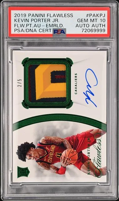 2019 Panini Flawless Kevin Porter Jr. Flawless Patch Autographs Emerald #PA-KPJ card image