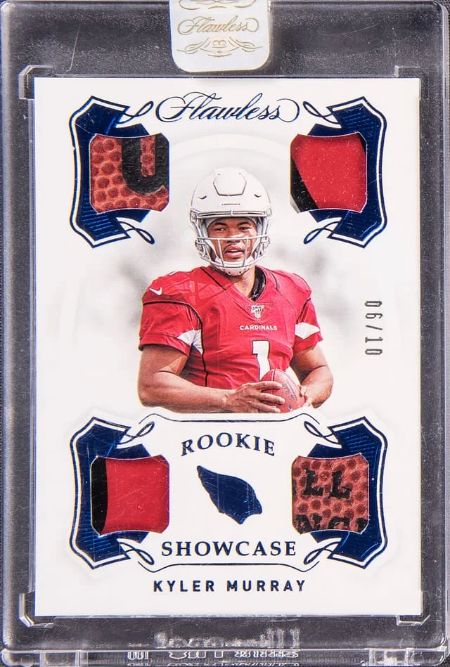 2019 Panini Flawless Kyler Murray Patch - Panini Encased Showcase Quad Relic #RS-1 card image
