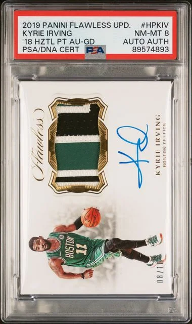 2019 Panini Flawless Kyrie Irving Update 2018-19 Horizontal Patch Auto-Gold #HPKIV card image