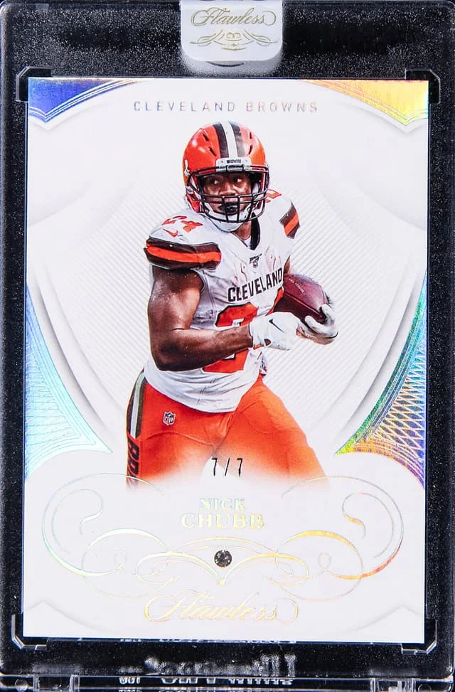 2019 Panini Flawless Nick Chubb Diamond #17 card image