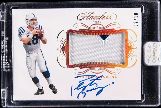 2019 Panini Flawless Peyton Manning Patch Autographs #PA-PM card image