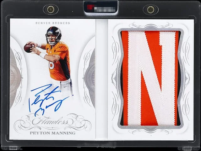 2019 Panini Flawless Peyton Manning Veteran Booklets Nameplate #VBA-PMA card image