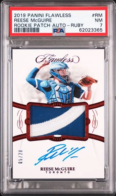 2019 Panini Flawless Reese Mcguire Patch Autographs #RM card image