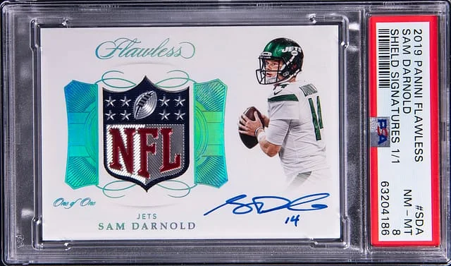 2019 Panini Flawless Sam Darnold Shield Signatures 1/1 #SDA card image