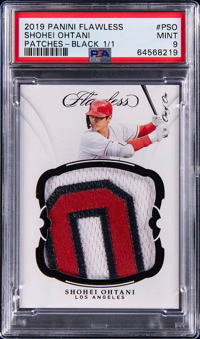 2019 Panini Flawless Shohei Ohtani Patches Black #P-SO card image